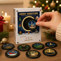 NFC rotating music player and fridge magnet set