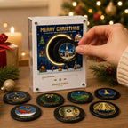 NFC rotating music player and fridge magnet set
