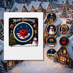 NFC rotating music player and fridge magnet set