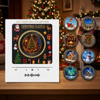 NFC rotating music player and fridge magnet set